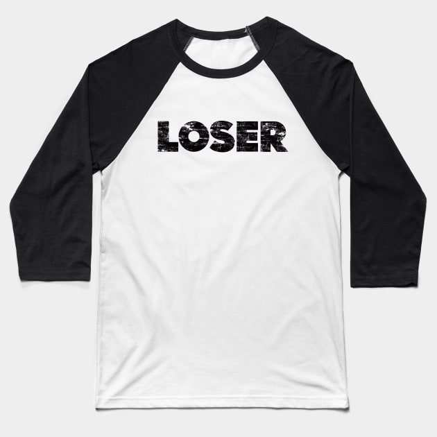 LOSER distressed print Baseball T-Shirt by retropetrol